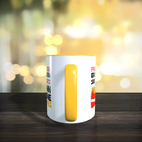 tasse freundinnen goldgelb Left | tassenparadies.de