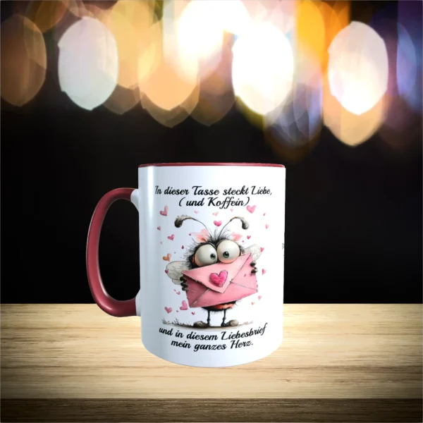 tasse liebesbrief bordeauxrot Front | tassenparadies.de