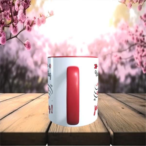 tasse scheiss auf valentinstag ich liebe dich jeden tag rot Left | tassenparadies.de